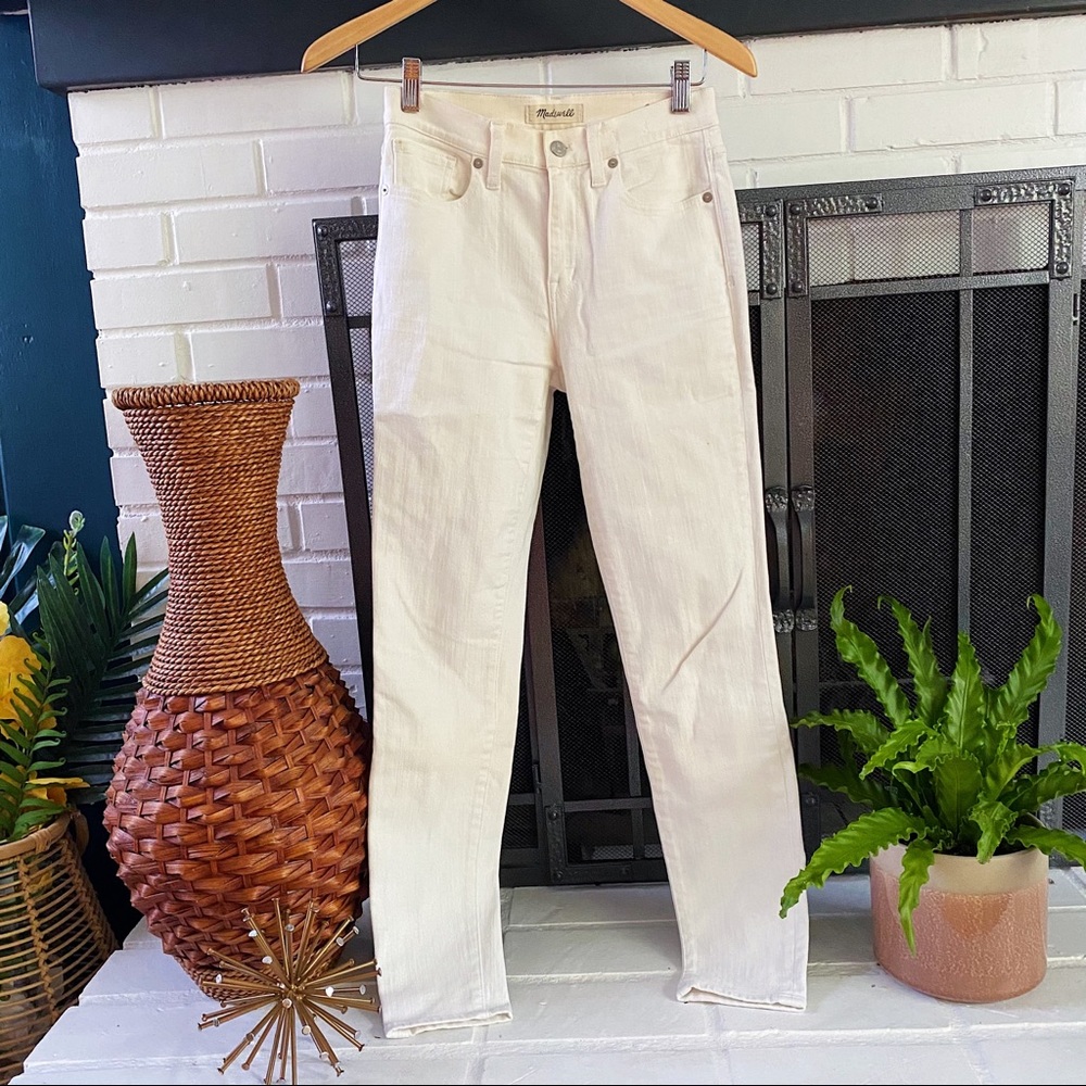 Madewell White High-Waist Skinny Jeans